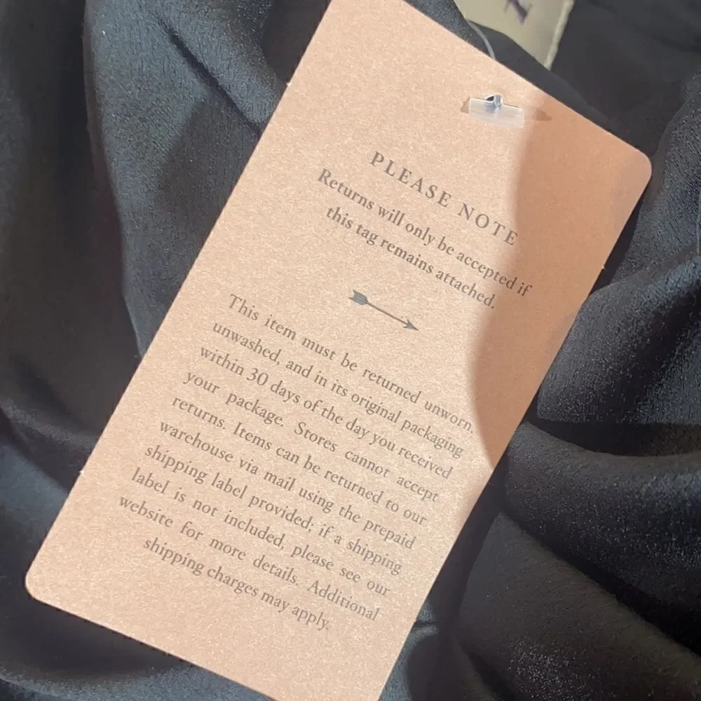 BHLDN BOWDEN SATIN GOWN BLACK NEW NWT SIZES 6